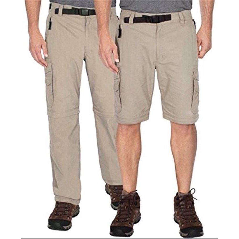 BC Clothing Mens Convertible Cargo Hiking Pants